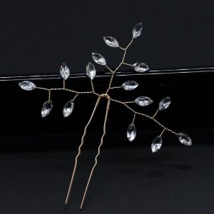 10 Handcrafted rhinestone tree hair pin 02
