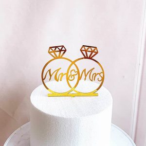 Cake Topper Mr & Mrs 01 R30 gold
