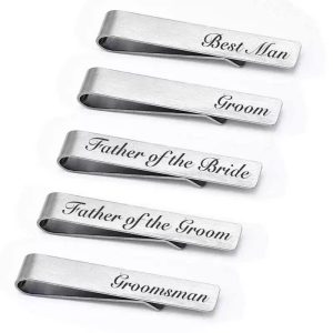 Collar & tie clip with laser engraving 2